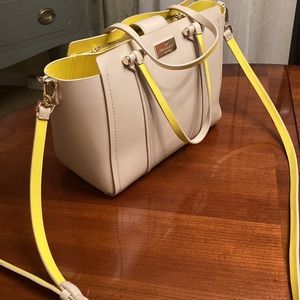 KATE SPADE CREAM & YELLOW PURSE. Gorgeous purse with dust bag. satchel/Crossbody
